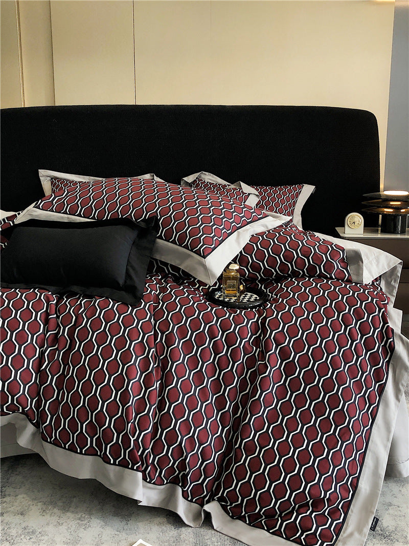 4 pieces Cotton Printed Bedding Set