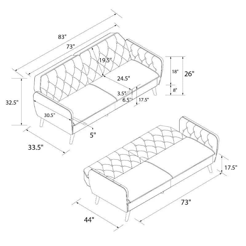 Memory Foam Folding Sofa