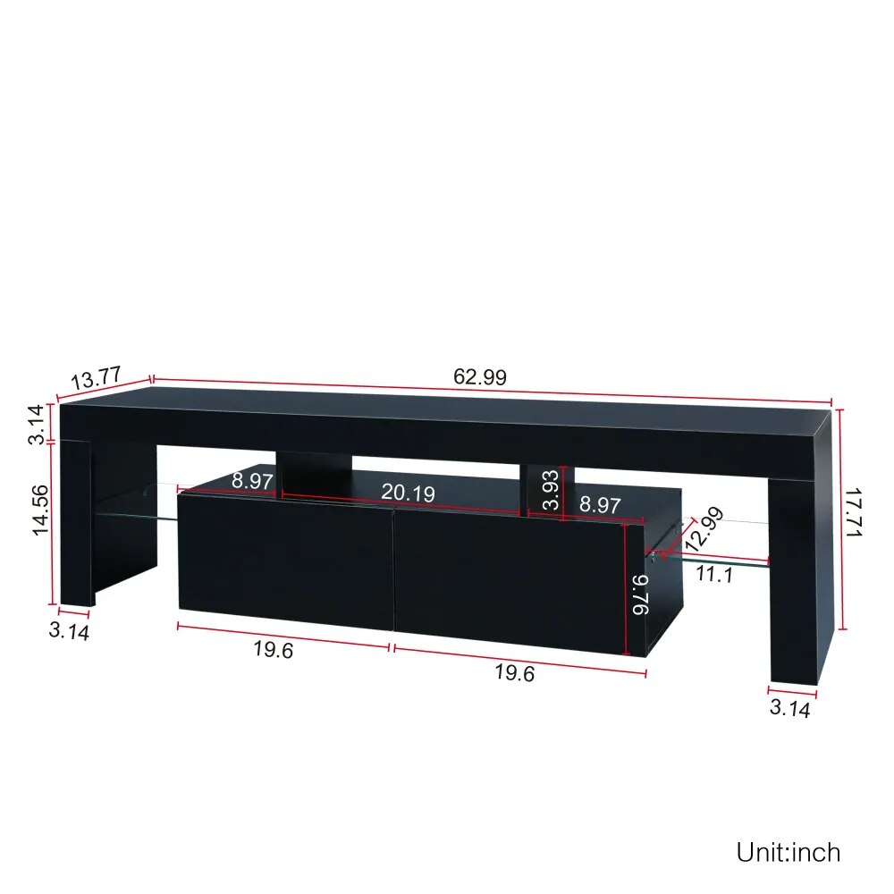 High-Gloss TV Stand for Living Room