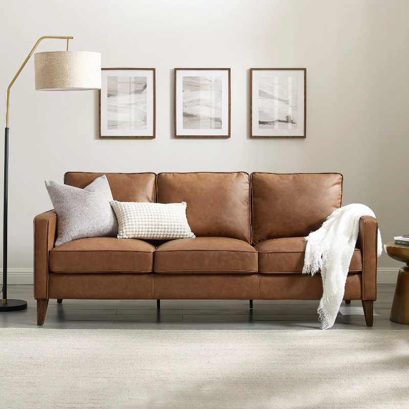 Jianna Faux Leather Sofa