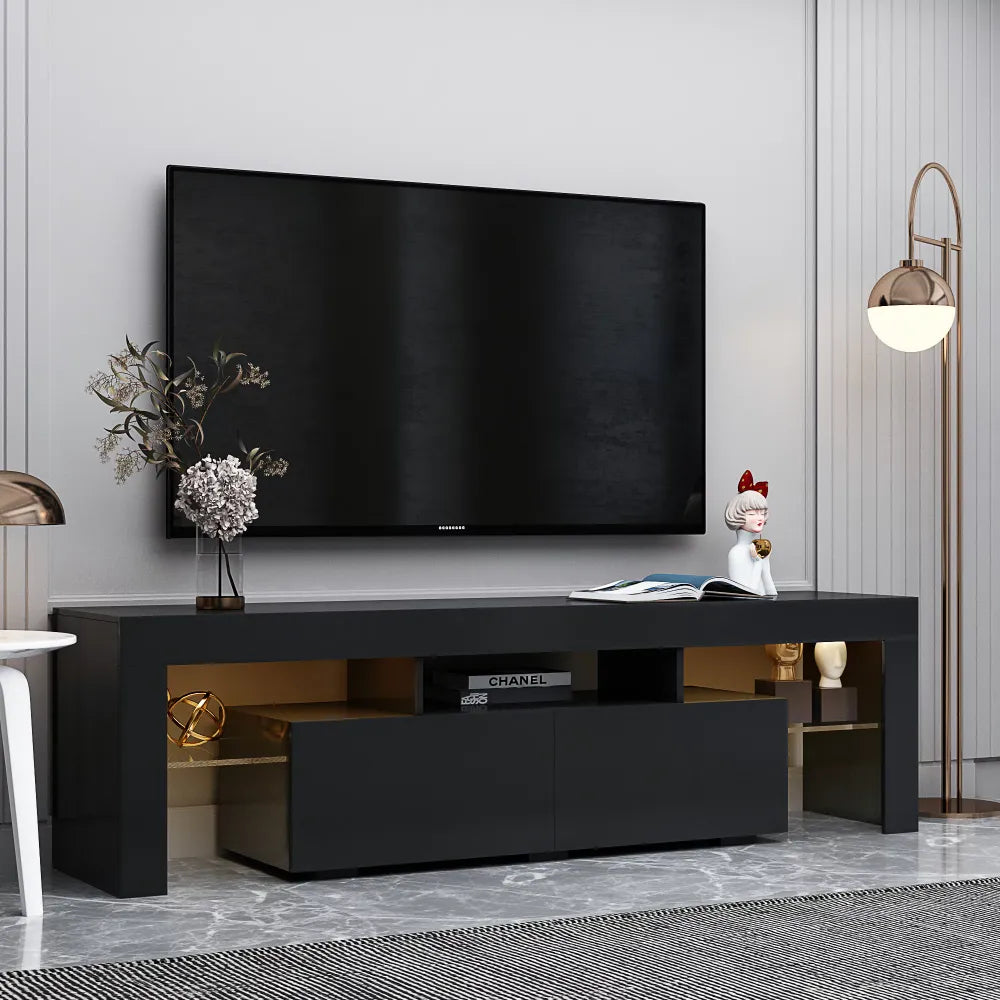 High-Gloss TV Stand for Living Room